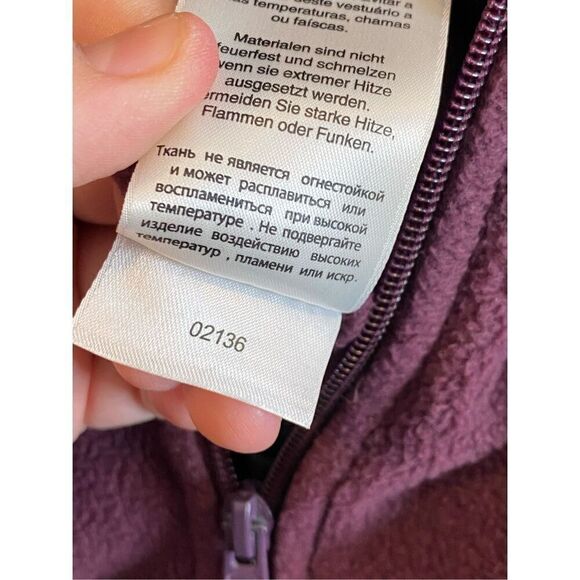 Columbia Purple Fleece Full Zip Jacket Cinch Hem Ladies Size M - Picture 13 of 13